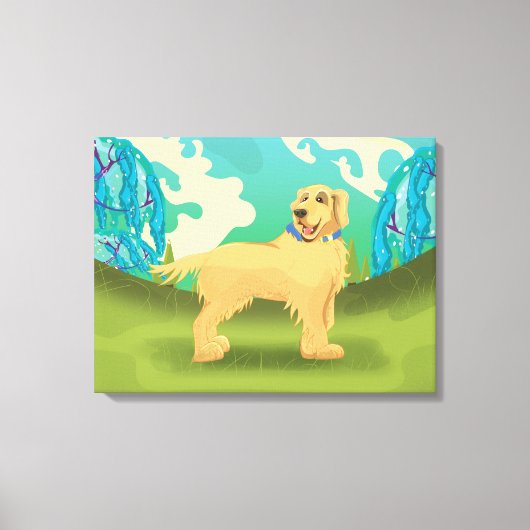 Toile Chien de compagnie dans le parc (Recto)