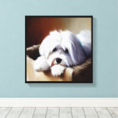 Toile Chien de Coton de Tulear (Insitu (Plancher de Bois))