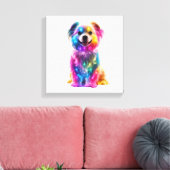 Toile Chien de couleur mignon (Insitu(Salon))