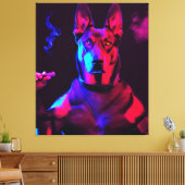 Toile chien de gangster (Insitu(Salon))