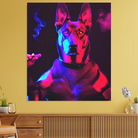 Toile chien de gangster (Insitu(Salon))