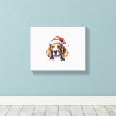 Toile Chien de Noël beagle (Insitu (Plancher de Bois))