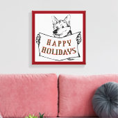 Toile Chien de Noël : Joyeuses fêtes ! (Insitu(Salon))