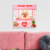 Toile Chien de Poméranie Valentine's Day Kissing Booth (Insitu(Salon))