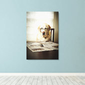 Toile Chien de routine du matin (Insitu (Plancher de Bois))
