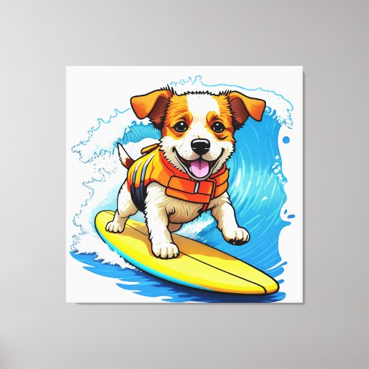Toile Chien de surf (Recto)