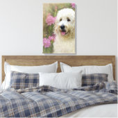 Toile chien doré blond dans le jardin (Insitu(Chambre))