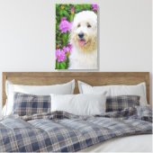 Toile chien doré blond dans le jardin (Insitu(Chambre))