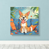 Toile chien drôle (Insitu (Plancher de Bois))