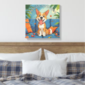 Toile chien drôle (Insitu(Chambre))