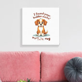 Toile Chien Drôle Chaussettes Cachées Citation Vintage D (Insitu(Salon))