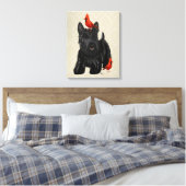 Toile Chien écossais et Oiseaux rouges (Insitu(Chambre))
