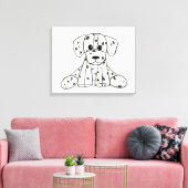 Toile Chien en dalmate dessin simple noir (Insitu(Salon))
