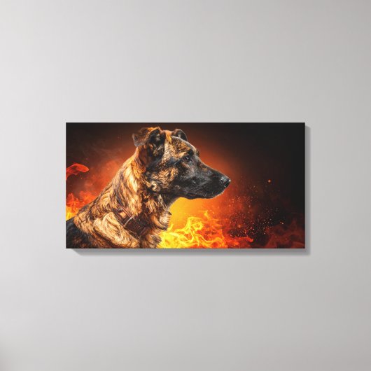 Toile Chien en feu (Recto)
