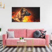 Toile Chien en feu (Insitu(Salon))