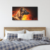 Toile Chien en feu (Insitu(Chambre))