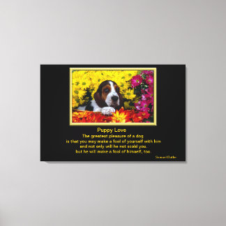 Toile Chien en Fleurs