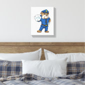 Toile Chien en policier avec uniforme (Insitu(Chambre))