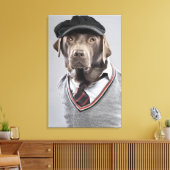 Toile Chien en pull et casquette (Insitu(Salon))
