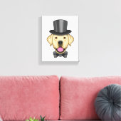 Toile Chien en tenue de marié avec nœud pap (Insitu(Salon))