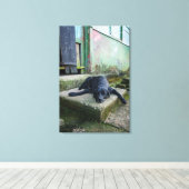 Toile Chien endormi (Insitu (Plancher de Bois))