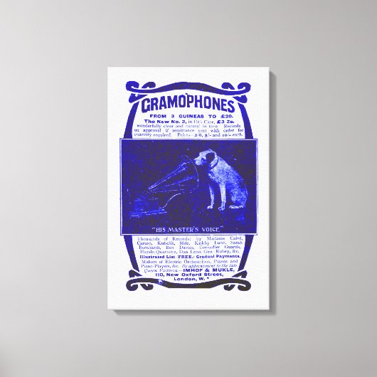 Toile Chien et gramophone (Recto)