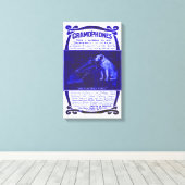 Toile Chien et gramophone (Insitu (Plancher de Bois))