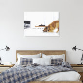 Toile Chien et table (Insitu(Chambre))