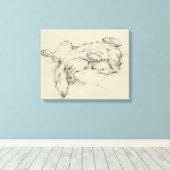 Toile Chien fatigué (Insitu (Plancher de Bois))