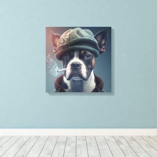 Toile chien fumant (Insitu (Plancher de Bois))