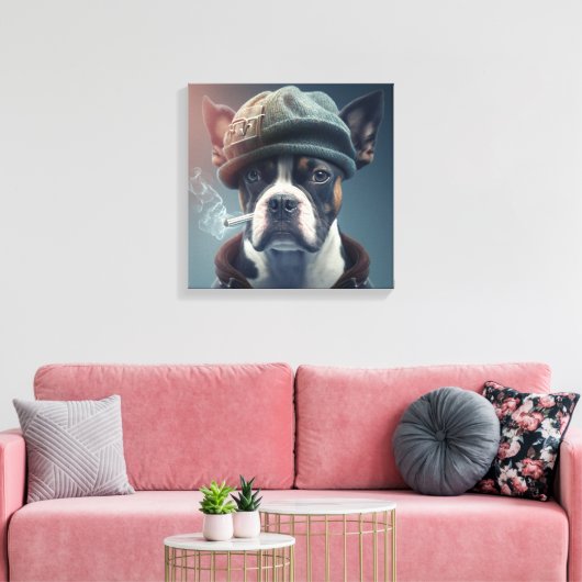 Toile chien fumant (Insitu(Salon))