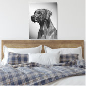 Toile Chien géométrique gris (Insitu(Chambre))