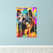 Toile Chien géométrique moderne (Insitu (Plancher de Bois))