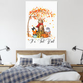 Toile Chien gris italien Thanksgiving Halloween (Insitu(Chambre))