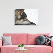 Toile Chien Husky aux yeux bleus (Insitu(Salon))