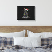 Toile Chien Labrador Noir Xmas Noël Arbre Lumineux Class (Insitu(Chambre))