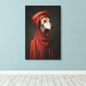 Toile Chien Lady Saluki (Insitu (Plancher de Bois))