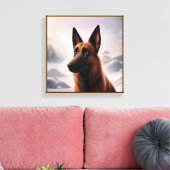 Toile Chien malinois (Insitu(Salon))