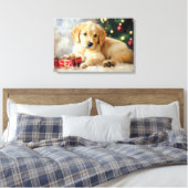 Toile Chien mignon avec cadeaux de Noël comme peinture (Insitu(Chambre))