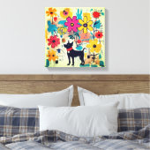 Toile Chien Noir Art Doodle (Insitu(Chambre))