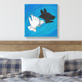 Toile Chien Ombré sur bleu (Insitu(Chambre))