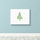 Toile Chien Paws Imprimer l'arbre de Noël pour les Amour (Insitu (Plancher de Bois))