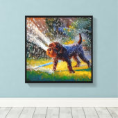 Toile Chien Pointer à poil dur allemand (Insitu (Plancher de Bois))