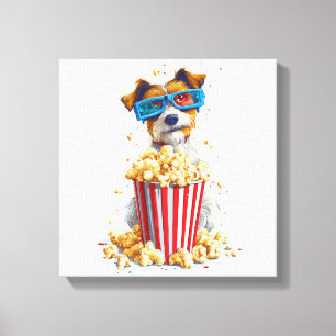 Toile Chien Popcorn � Soirée Cinéma Chien