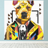 Toile Chien portant un costume : Art numérique (Insitu (Plancher de Bois))