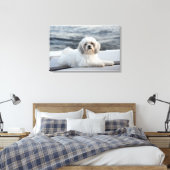 Toile Chien posé au bord de l'eau (Insitu(Chambre))