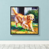 Toile Chien Retriever doré (Insitu (Plancher de Bois))
