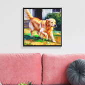Toile Chien Retriever doré (Insitu(Salon))