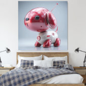 Toile Chien Robot Rouge Brillante (Insitu(Chambre))