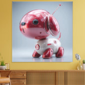 Toile Chien Robot Rouge Brillante (Insitu(Salon))